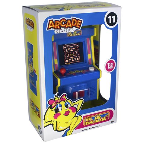 refurbished arcade classics ms pac man mini arcade game walmartcom