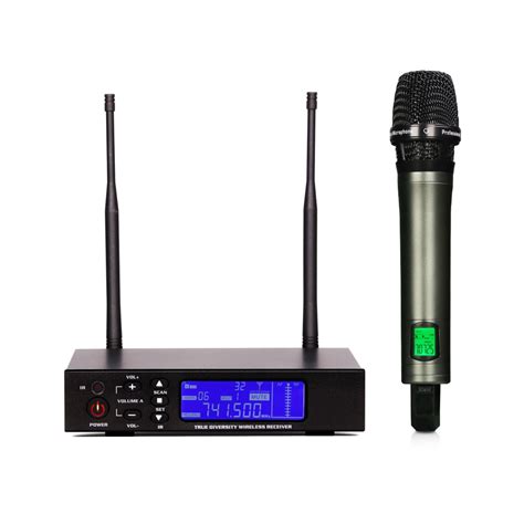 uhf wireless microphone single channel receiver lcd display  perfect sound  shipping