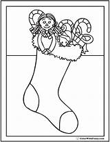 Coloring Christmas Stocking Color Stockings Print Pdf Colorwithfuzzy sketch template