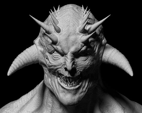 3d Model Evil Demon Head Cgtrader
