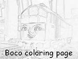 Boco Thomas Train Coloring Friends Character Guide sketch template