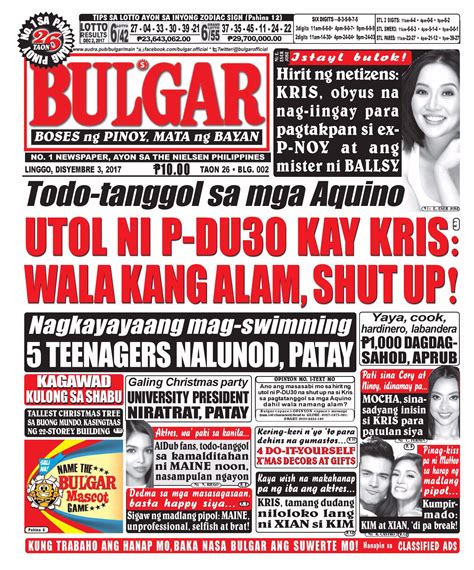 tabloid newspaper philippines top  newspapers   philippines
