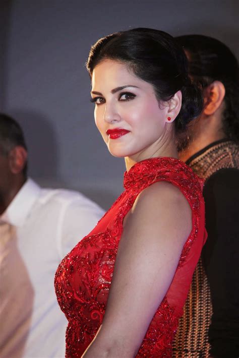 high quality bollywood celebrity pictures sunny leone looks smoking hot in red dress at mtv