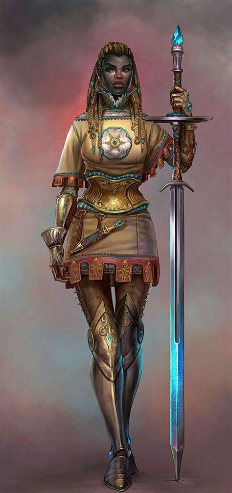 pin  makendae abdul malik amirisaba  fantasy warrior woman black characters black women art