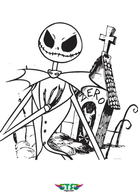 iconic jack skellington coloring page  nightmare  christmas