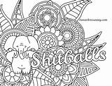 Coloring Pages Colouring Printable Adults Word Swear Words Awesome Print sketch template