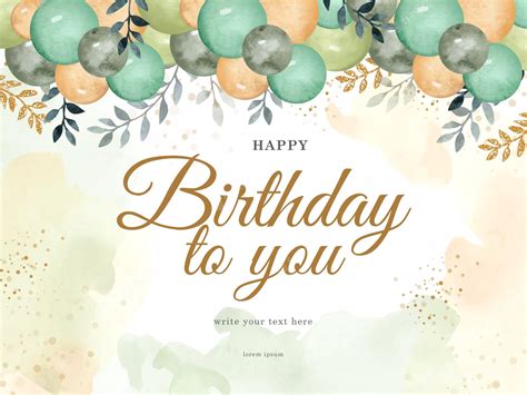 premium vector happey birthday greeting card  balloons