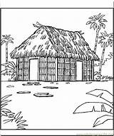 Coloring Pages Houses Buildings Printable House Mud Architecture Color Colouring Print Victorian Hut Choose Board sketch template