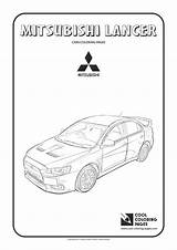 Mitsubishi Lancer sketch template