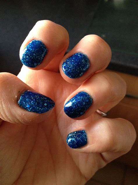 gel nails electric blue glitter nails pretty toe nails blue