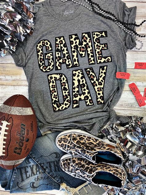 Leopard Game Day Tee By Texas True Threads Football Mom Shirts Game