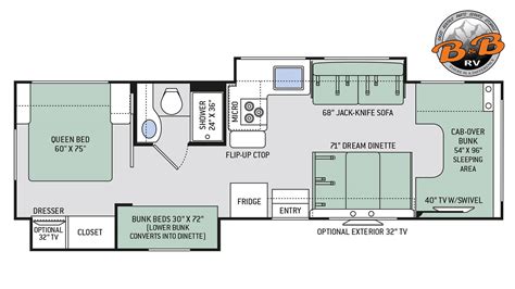 class  rv floor plans  twin beds image