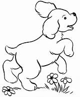 Coloring Dog Pages Playing Print Running Template Colouring Color Garden Puppy Dogs Kids Baby Happy Sunflower Printable Cartoon Clipart Pet sketch template