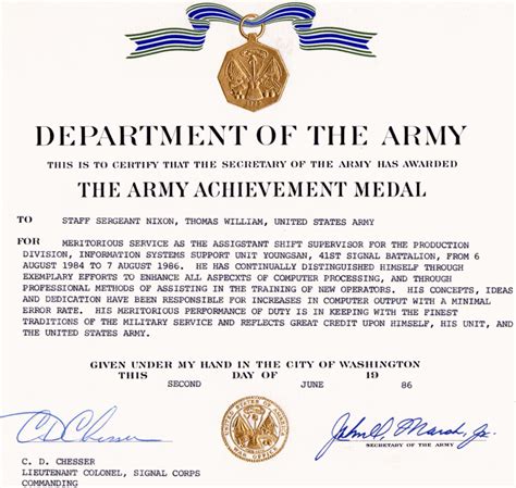 certificate  achievement army template