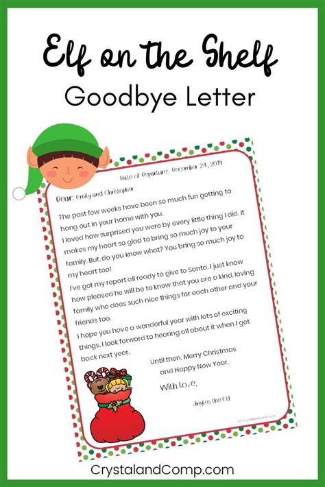 farewell letter   elf