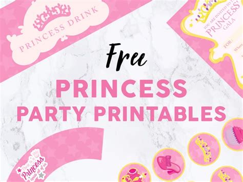 princess party printables party  unicorns