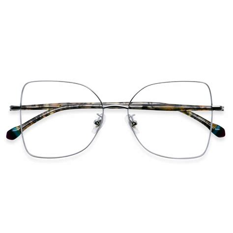 Yc 52028 Square White Eyeglasses Frames Leoptique