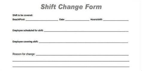 shift change request letter  employee qs study