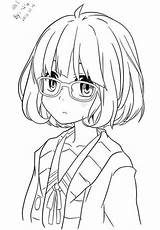 Anime Mirai Kuriyama Coloring Printable Pages Kids Drawing Vẽ Manga Tranh Truyện Draw Description sketch template