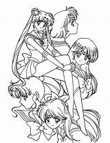 Sailor Moon Coloring Soldier Protect Earth Who sketch template