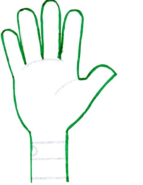 printable hand template clipart