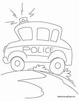 Siren Coloring Long Police Pages Kids sketch template