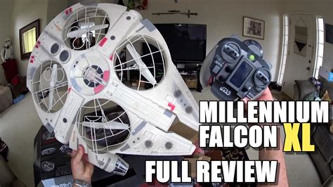 star wars millennium falcon xl drone full review unbox inspection flight test pros