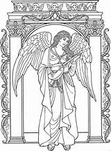 Angel Adult Coloring Pages Christmas Getdrawings sketch template