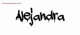 Alejandra Graffiti Name Designs Tattoo Lettering Freenamedesigns sketch template