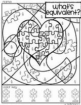 Autism Fractions Autistic Colouring sketch template