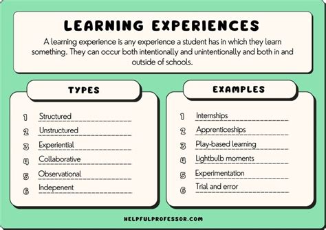 learning experiences examples
