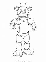 Fnaf Fazbear Freddys Coloringpages101 sketch template