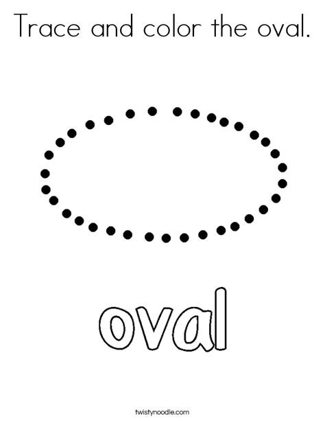 basic oval shapes pages coloring pages