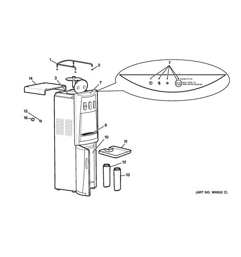 viva water dispenser parts diagram
