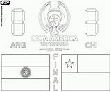 Copa America Centenario Final Coloring Championships Soccer Football Pages Uefa sketch template