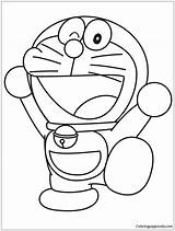 Coloring Doraemon Pages Cheerful Printable Colouring Color Print Getdrawings Coloringpagesonly sketch template