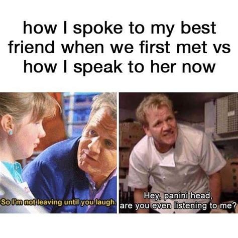 Speaking To Your Best Friend Then Vs Now Funny Friend