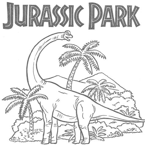 jurassic park entrance dinosaur coloring page dinosaur coloring pages