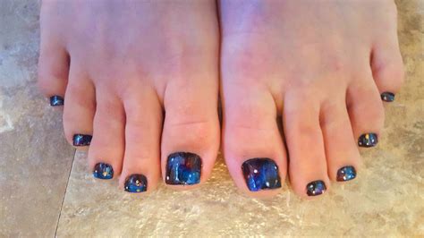 galaxy pedicure malepolish men nail polish painted toes male makeup