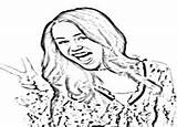Coloring Montana Hannah Miley Cyrus Pages sketch template