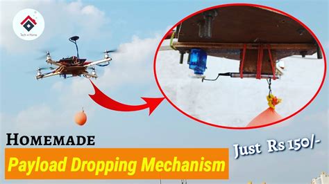 homemade payload dropping mechanism  drone  cost dropping device  drone drone drop