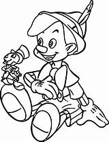 Coloring Jiminy Pinocchio Wecoloringpage sketch template