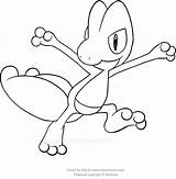 Treecko Coloring Pokemon Drawing Pages Pokèmon Getcolorings Generation Third sketch template