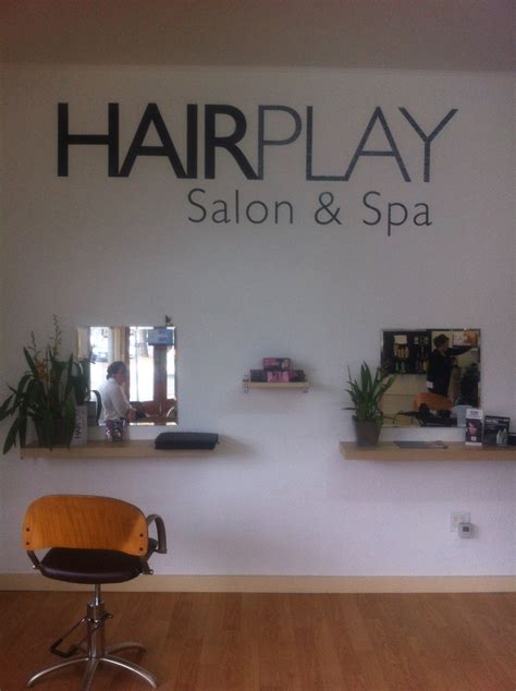 installed  wall logo   hairplay  local salon spa wall