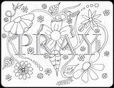 Coloring Pages Pray Protection Cards sketch template