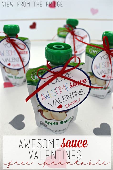 youre awesomesauce valentine printable tags  printable