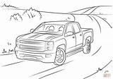 Coloring Chevrolet Silverado Pages Printable Drawing Trucks Pickup Supercoloring sketch template
