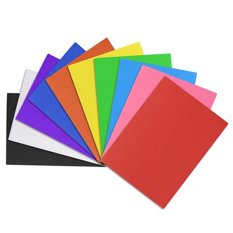 unique bargains corrugated cardboard paper sheets colorful    craft diy projects
