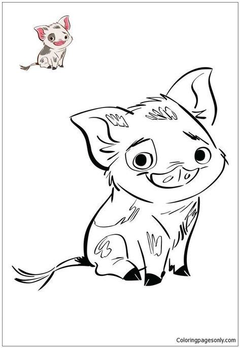 pua pig  moana  coloring page disney coloring pages