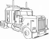 Kenworth Semi W900 Camiones Camion Tractor Rig Peterbilt Sheets Lkw Traileros Mack Ausmalbilder Carros sketch template